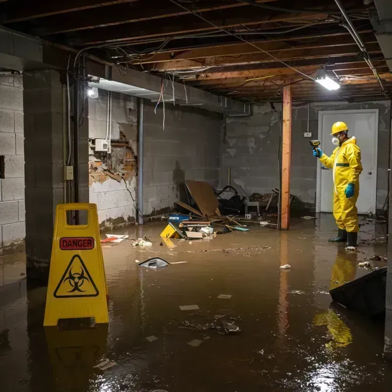 Flooded Basement Electrical Hazard in Republic, MO Property